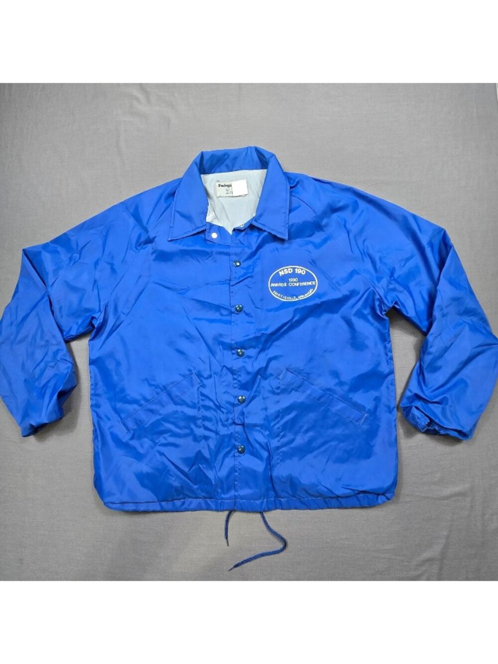 VTG Swingster L Jacket Blue NSD 190 1990 Awards Conference Fayetteville Arkansas
